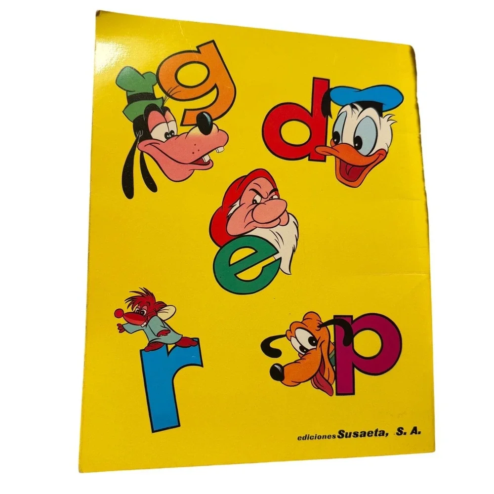 Rare Find!‎ Abecedario Disney Spanish Alphabet Book Ediciones Susaeta Spain 1971